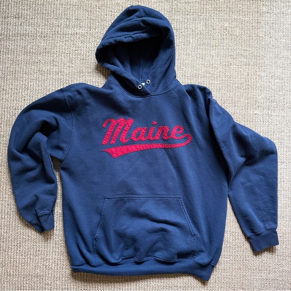 Port and Company Other - Navy Blue Hoodie with Maine appliqué